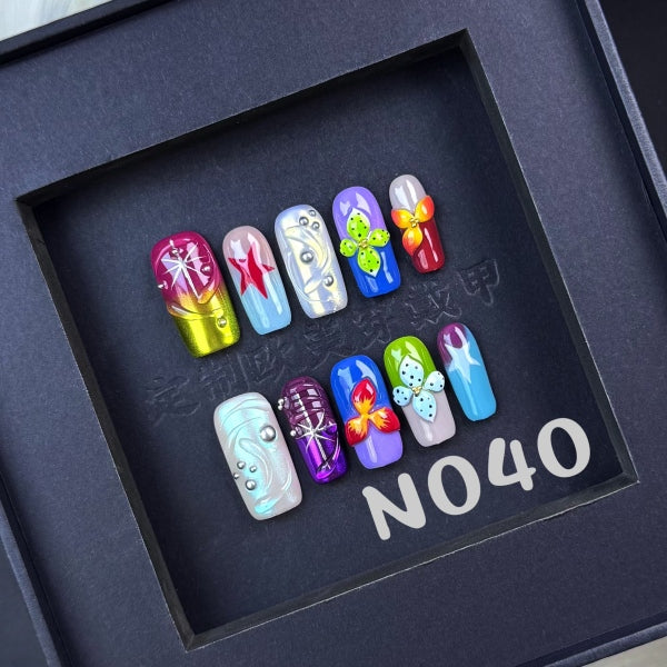 Handmade press on nail N040