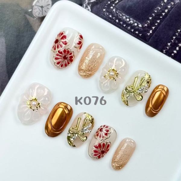 Handmade press on nail K076