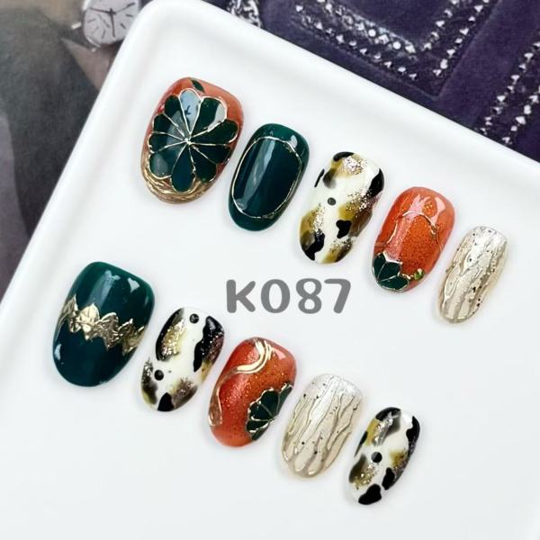 Handmade press on nail K087
