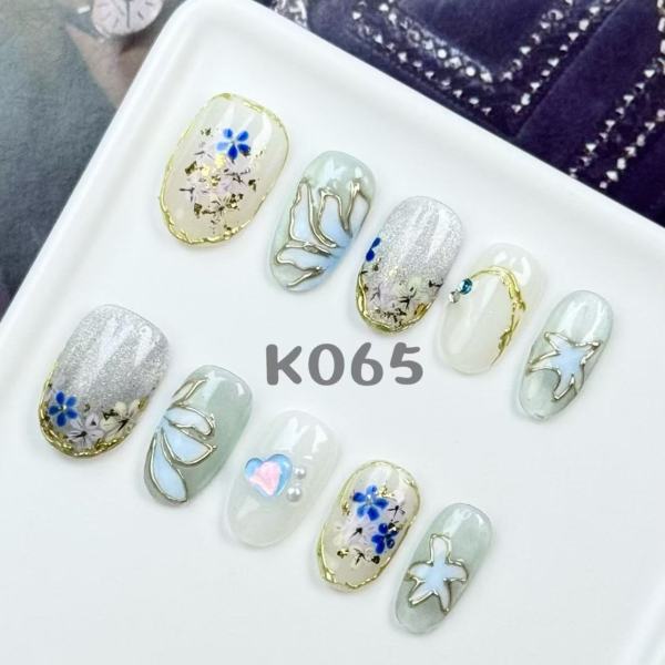 Handmade press on nail K065