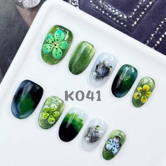 Handmade press on nail K041