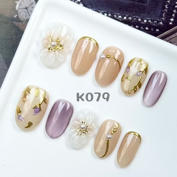 Handmade press on nail K079
