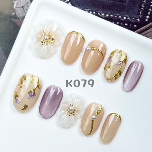 Handmade press on nail K079