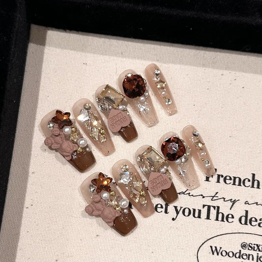 Handmade Press On Nails C104