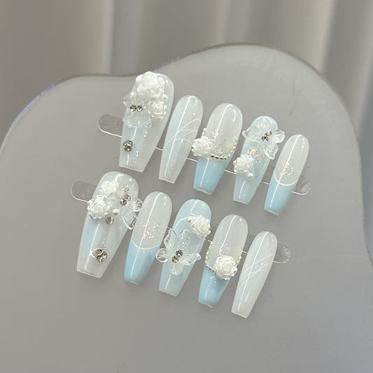 Handmade Press On Nails C107