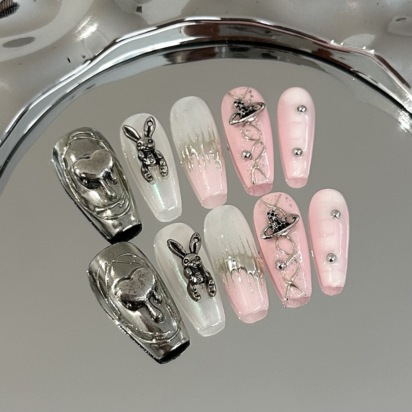 Handmade Press On Nails B116