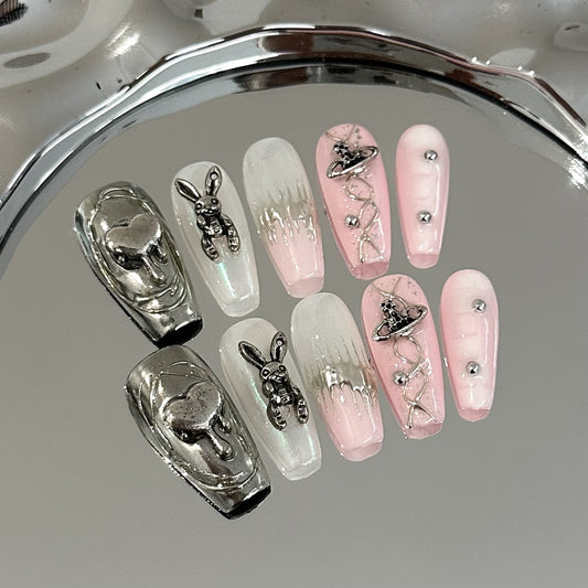 Handmade Press On Nails B116