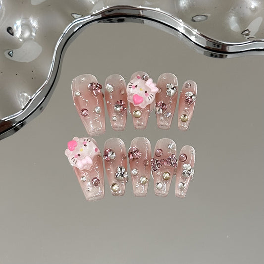 Handmade Press On Nails C118
