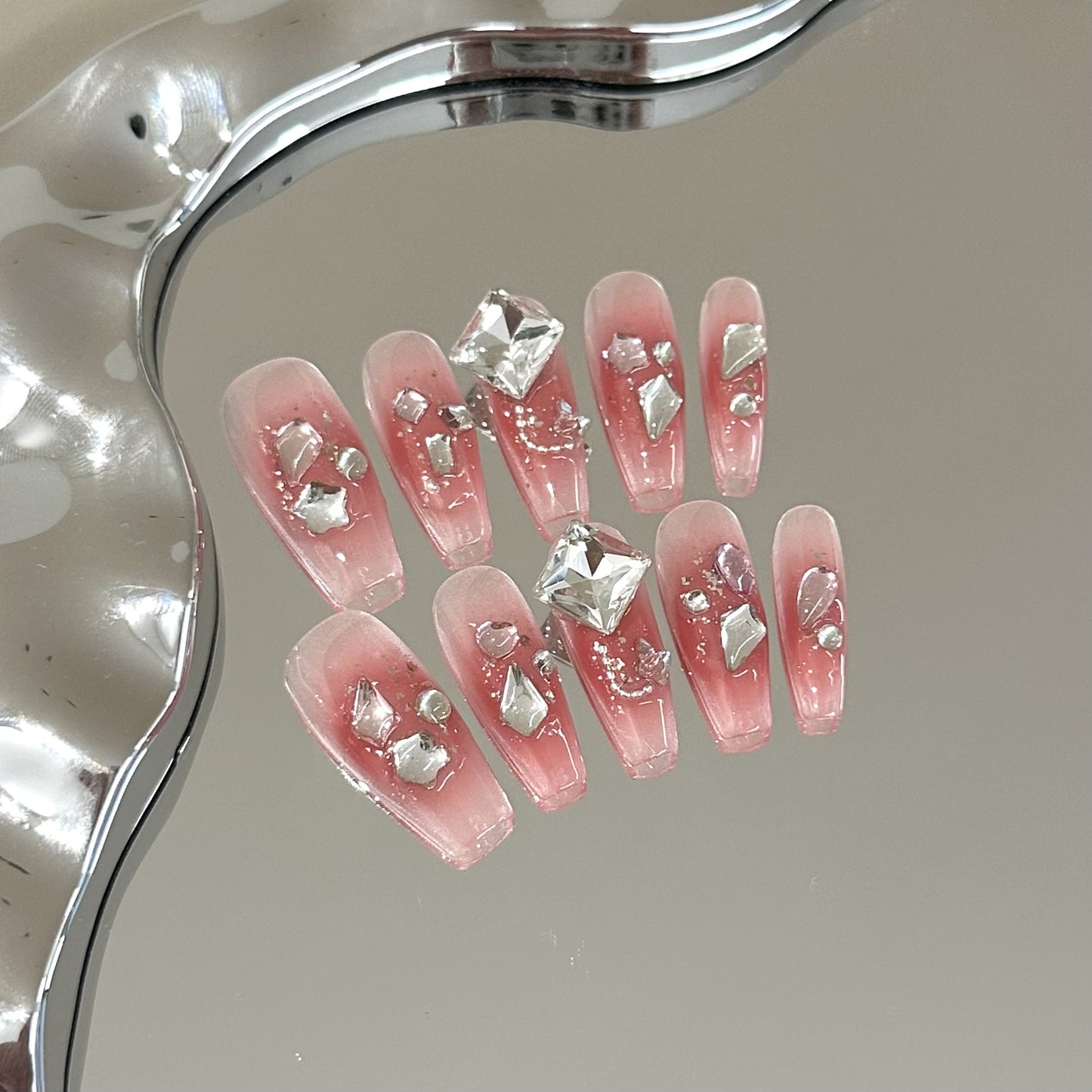 Handmade Press On Nails B122