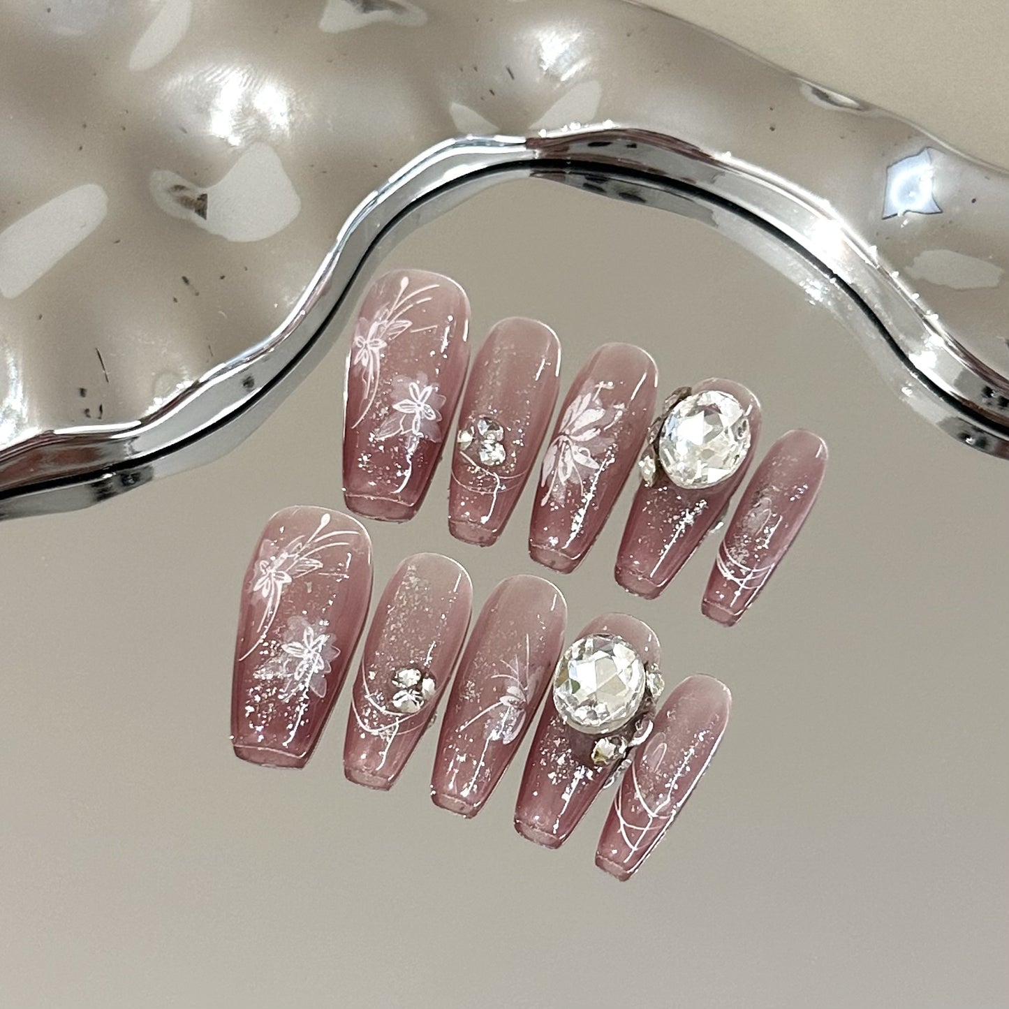 Handmade Press On Nails B126