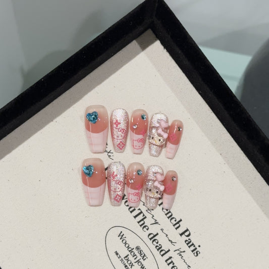 Handmade Press On Nails C164