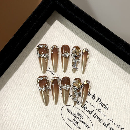 Handmade Press On Nails C172