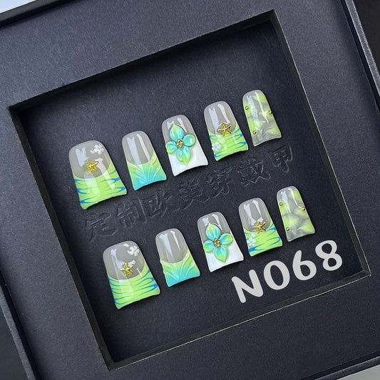 Handmade press on nail N068