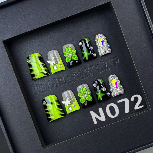 Handmade press on nail N072