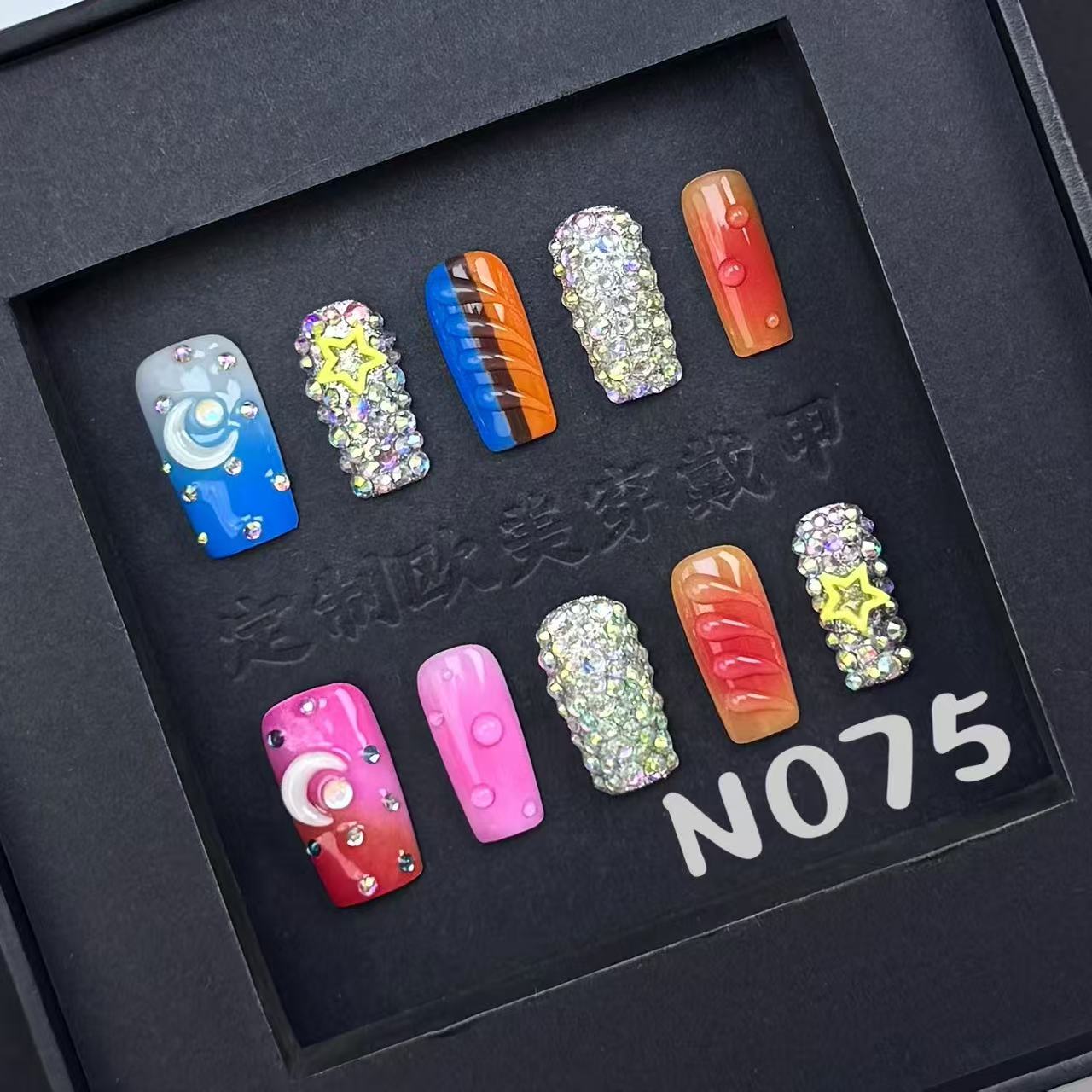 Handmade press on nail N075