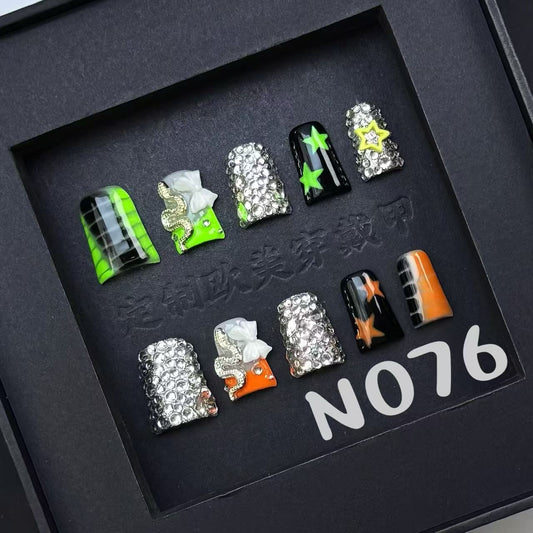 Handmade press on nail N076