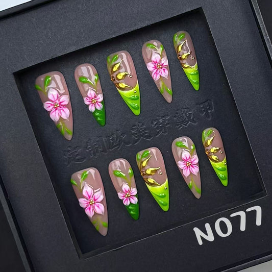 Handmade press on nail N077
