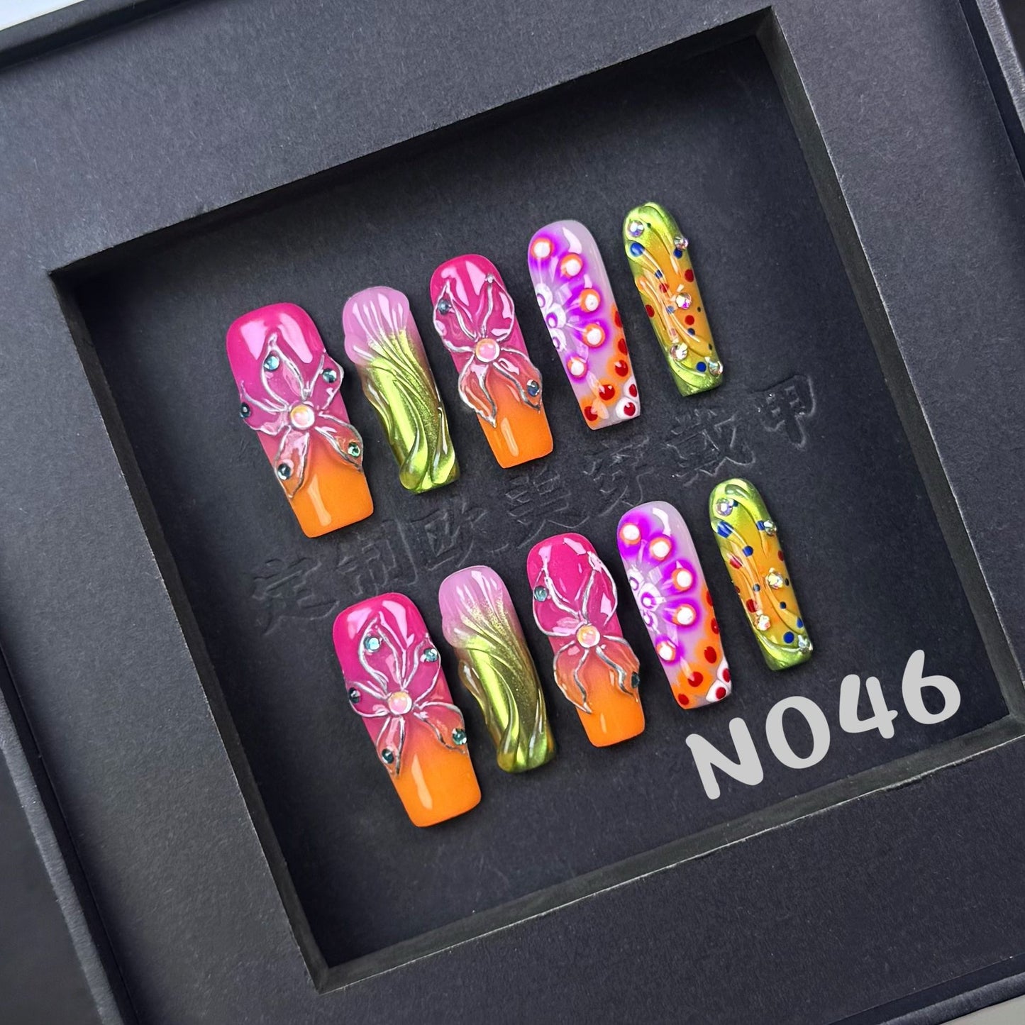 Handmade press on nail N046