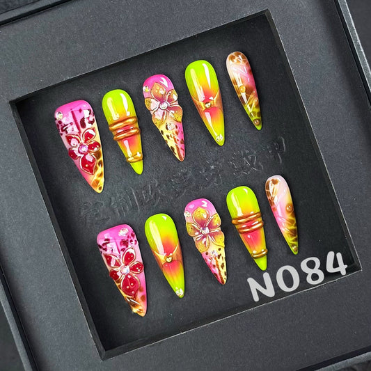 Handmade press on nail N084