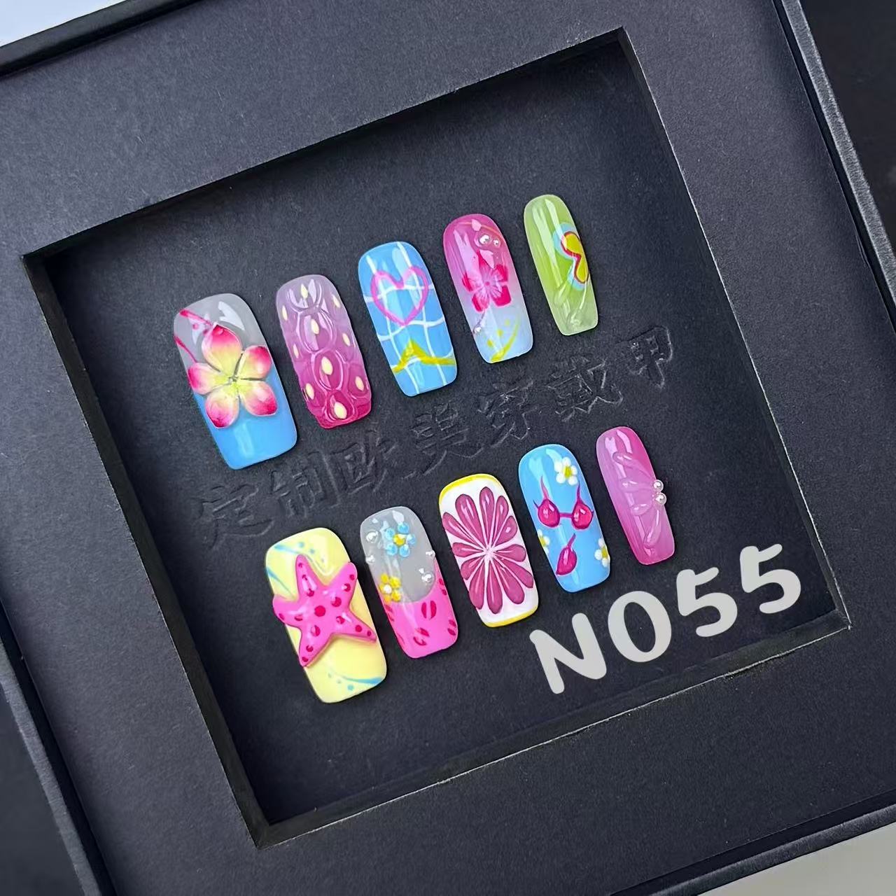 Handmade press on nail N055