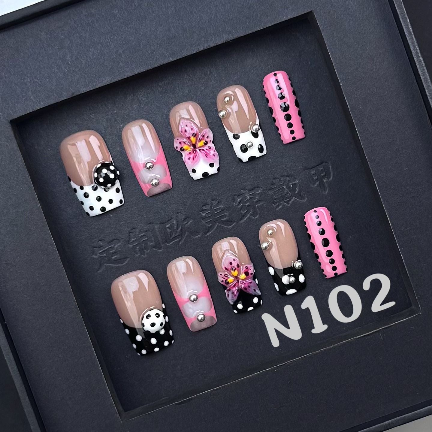 Handmade press on nail N102