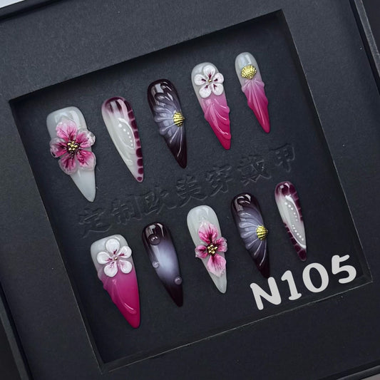 Handmade press on nail N105