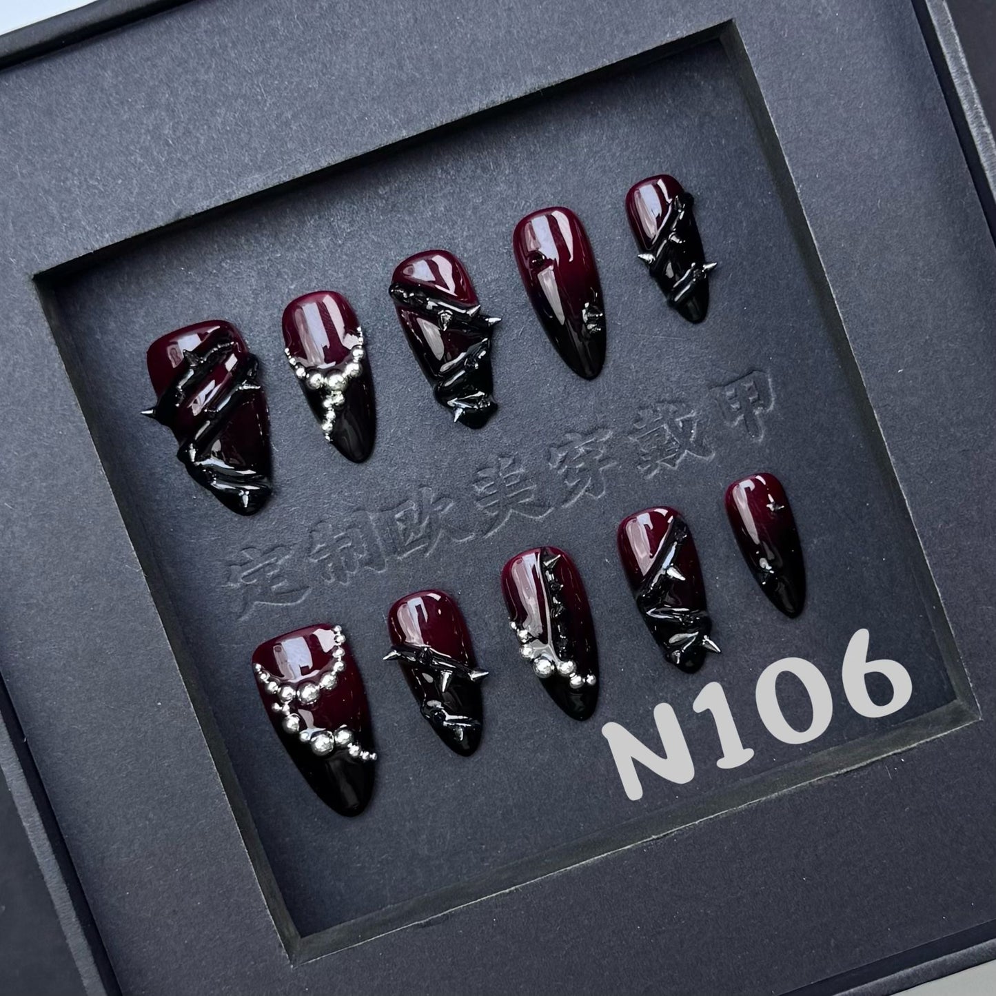 Handmade press on nail N106