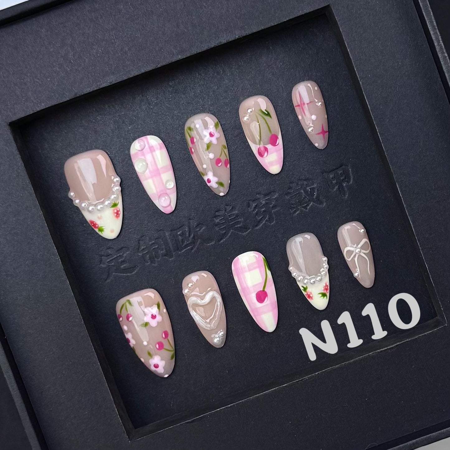 Handmade press on nail N110