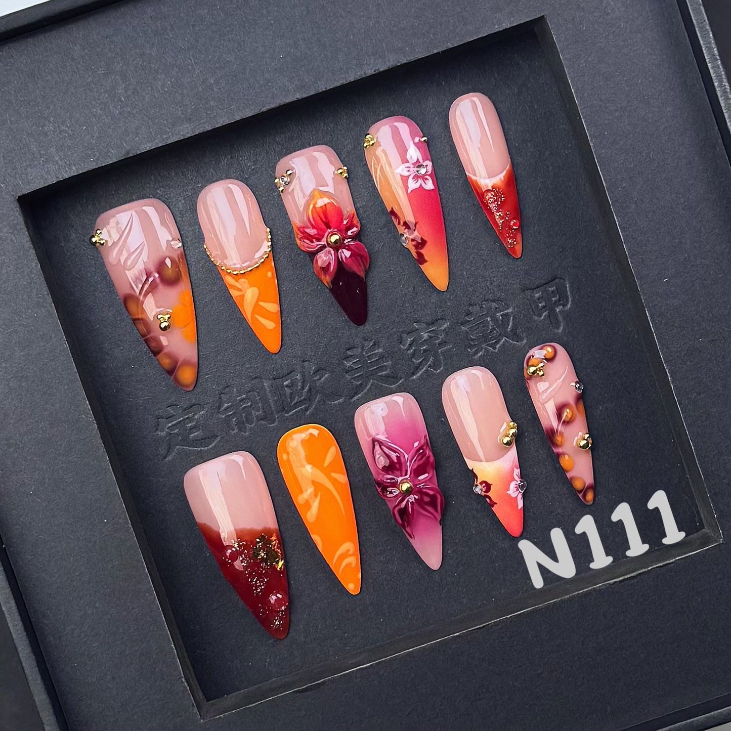 Handmade press on nail N111
