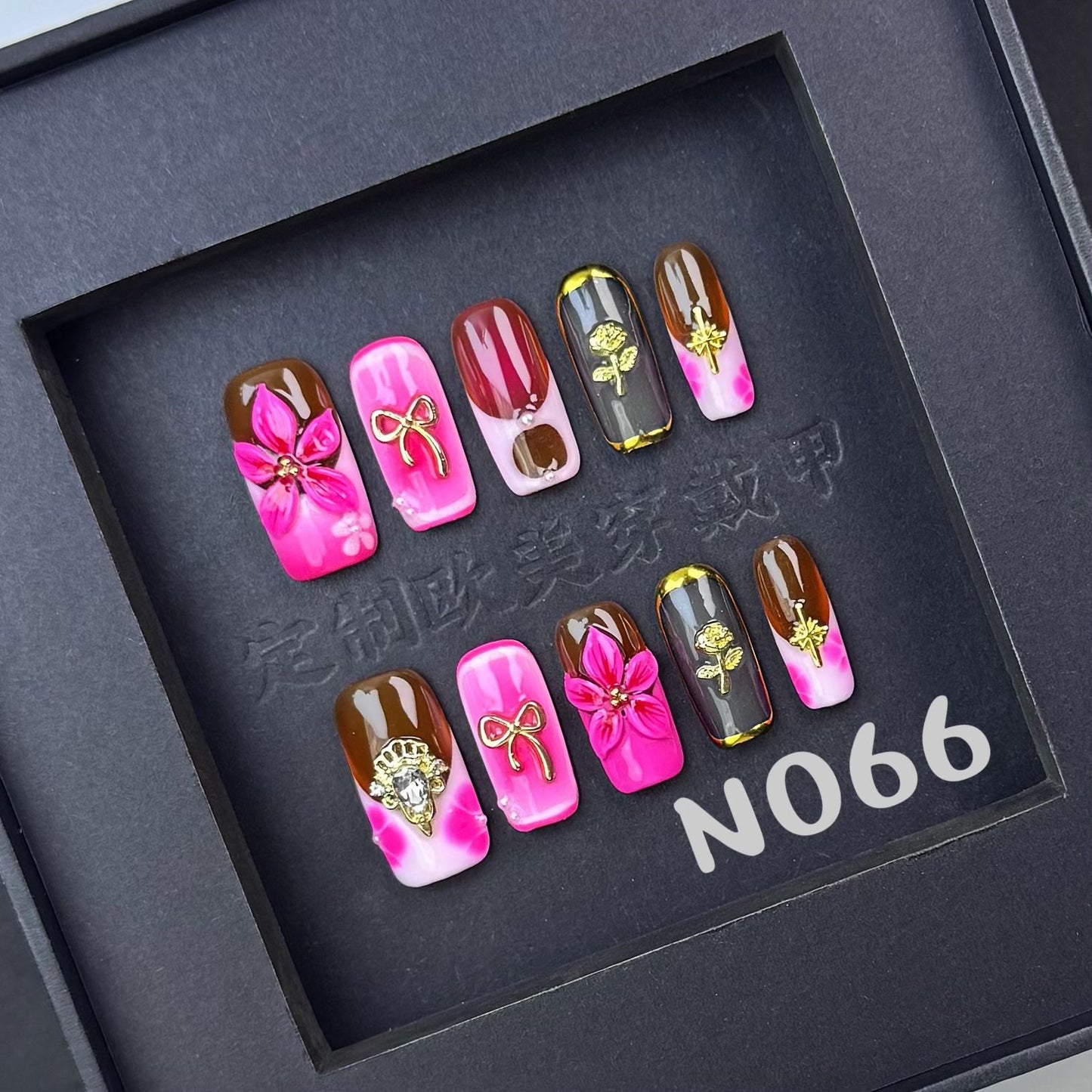 Handmade press on nail N066