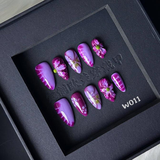 Handmade press on nail W011