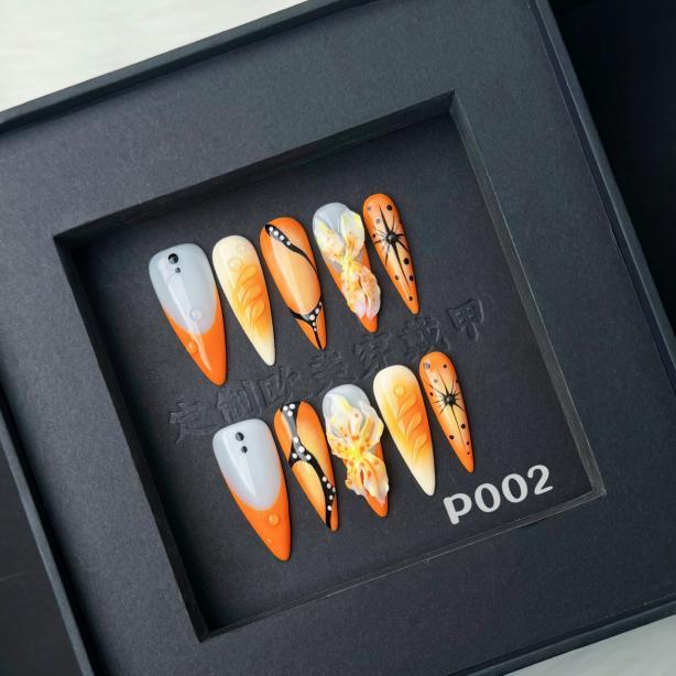 Handmade press on nail P002