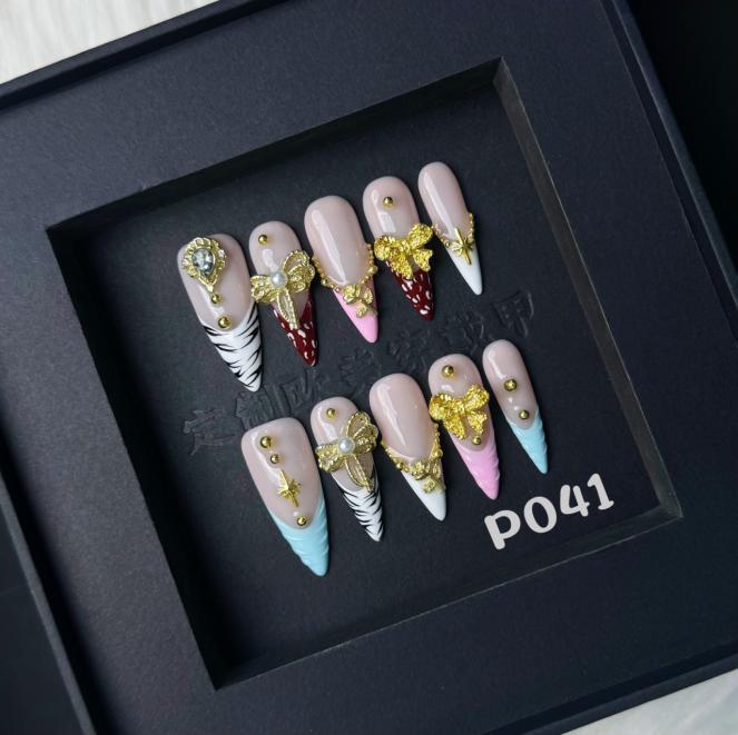 Handmade press on nail P041