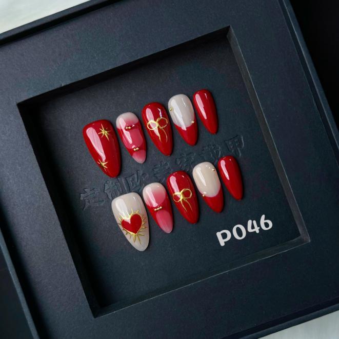 Handmade press on nail P046