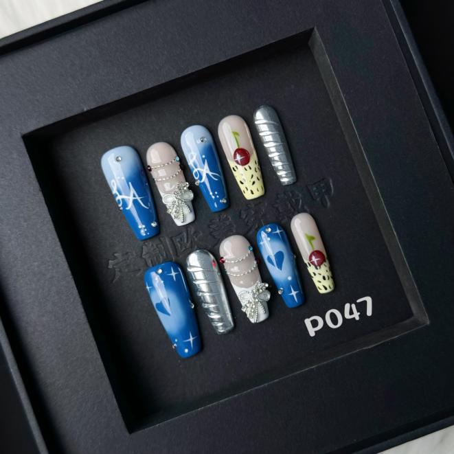 Handmade press on nail P047