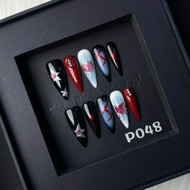 Handmade press on nail P048