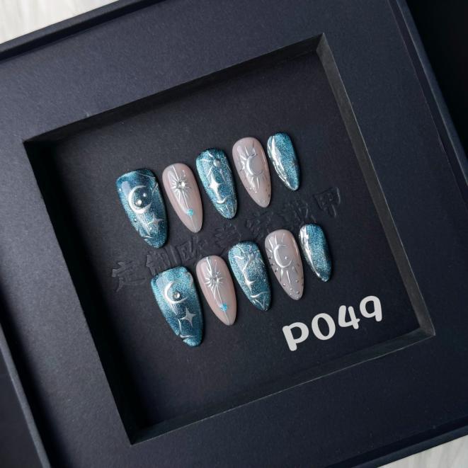 Handmade press on nail P049