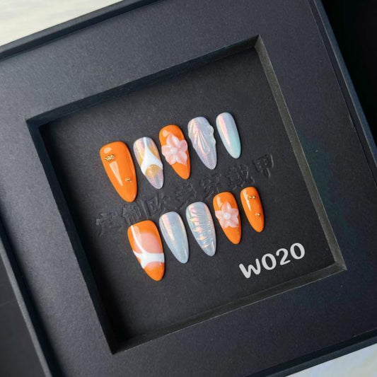 Handmade press on nail W020