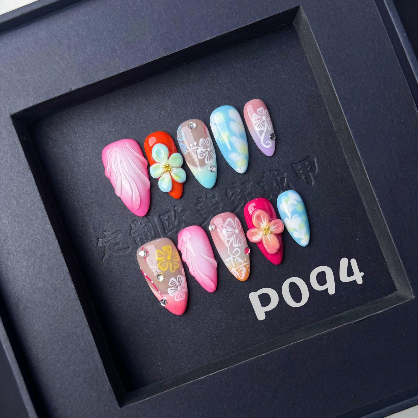 Handmade press on nail P094