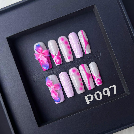 Handmade press on nail P097