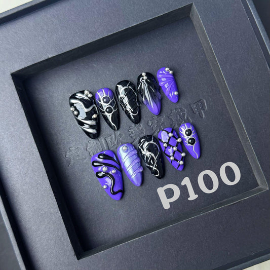 Handmade press on nail P100