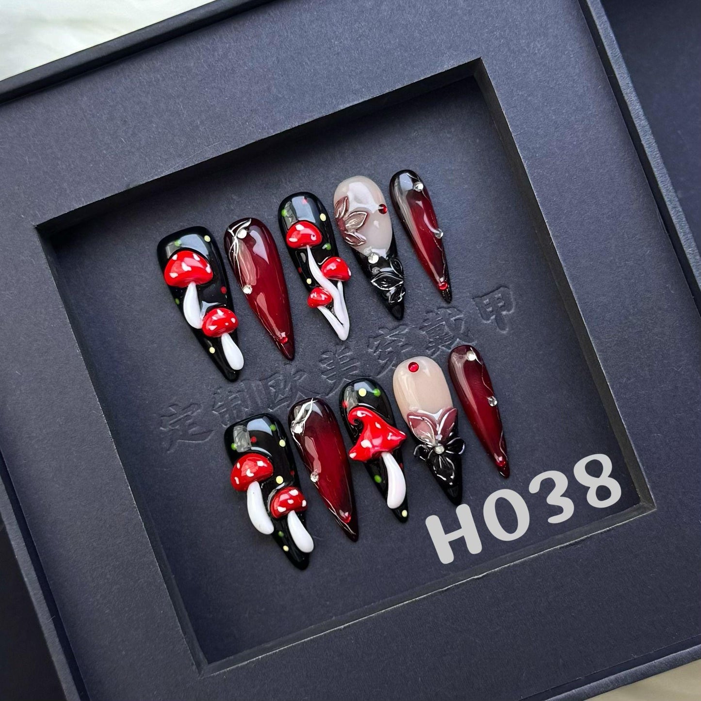 Handmade press on nail H038