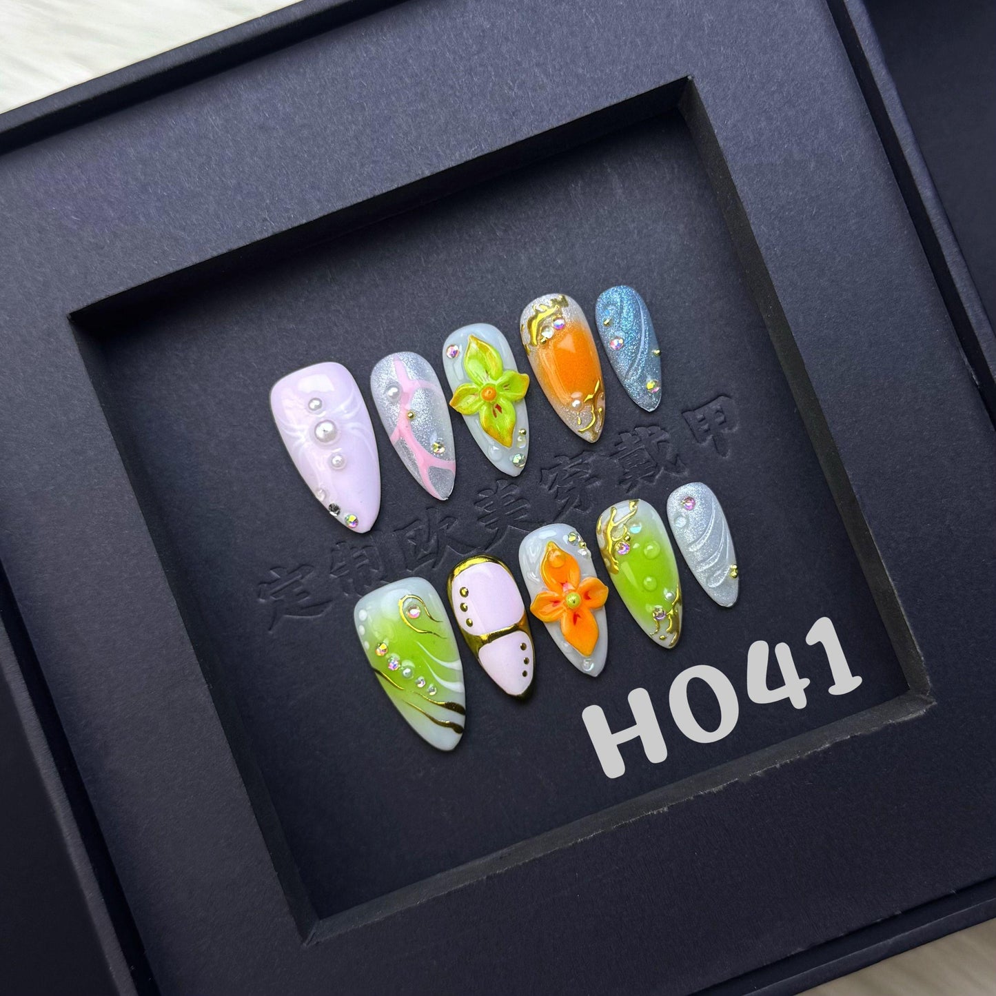 Handmade press on nail H041