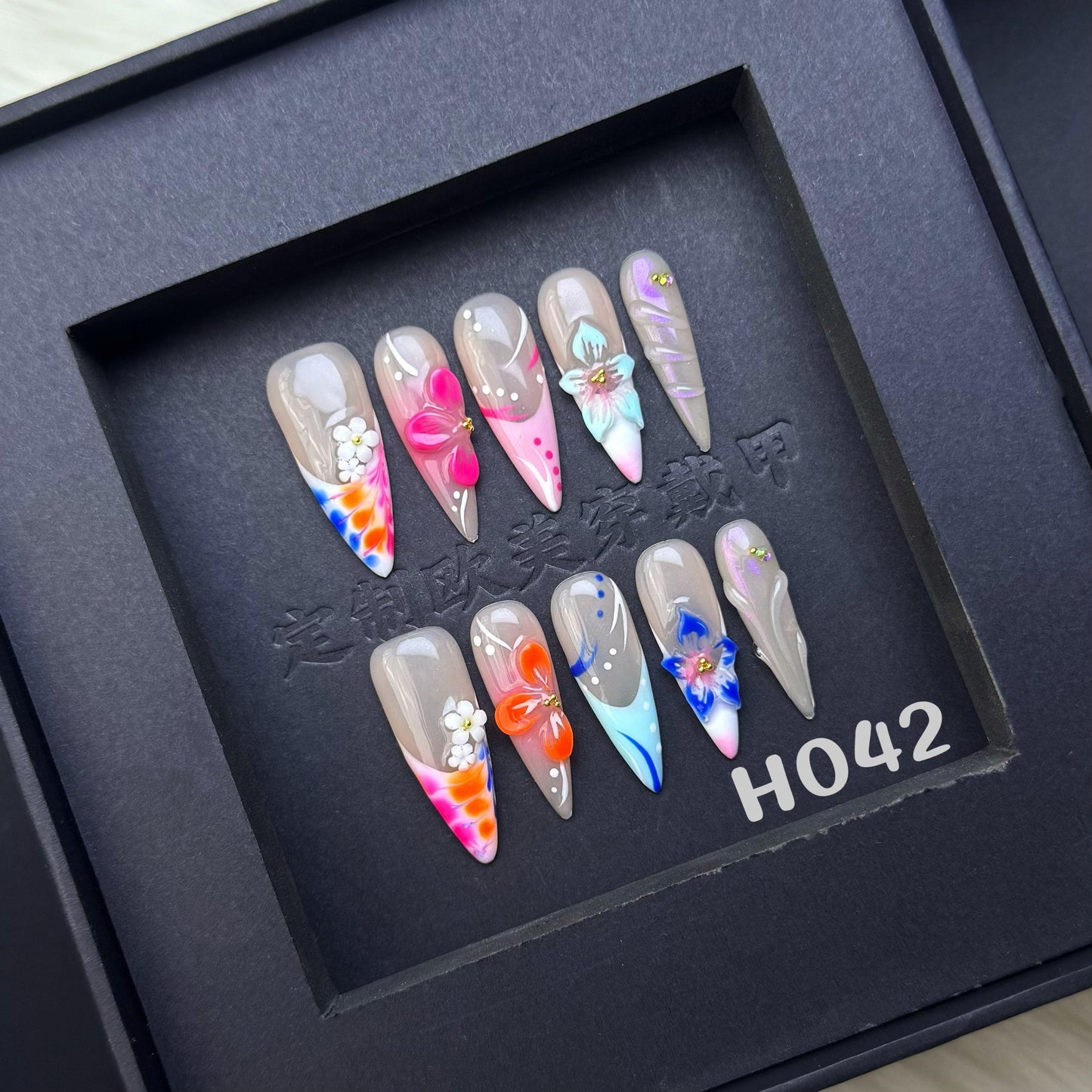 Handmade press on nail H042