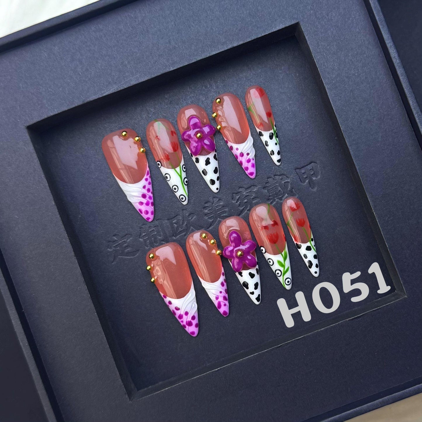 Handmade press on nail H051