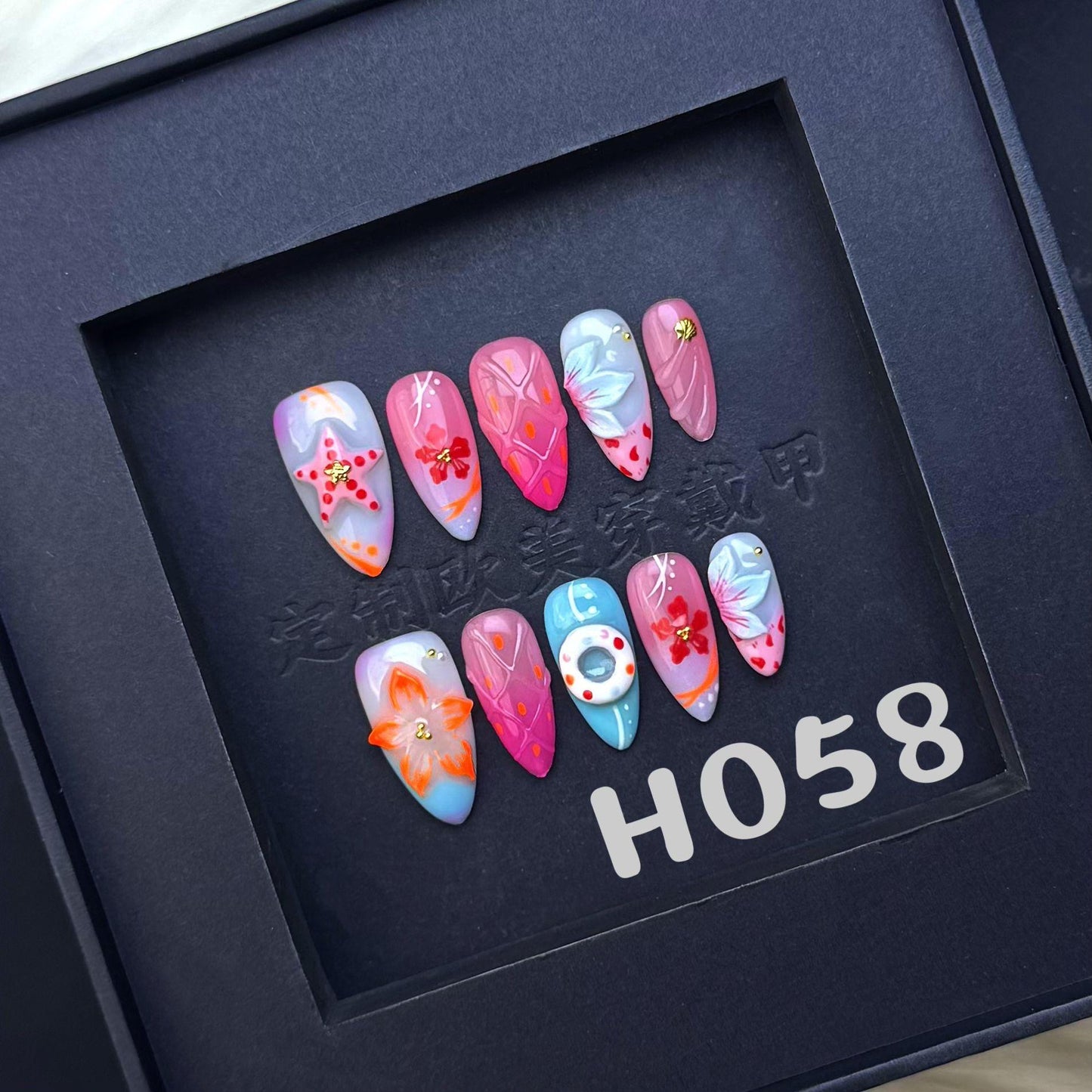 Handmade press on nail H058