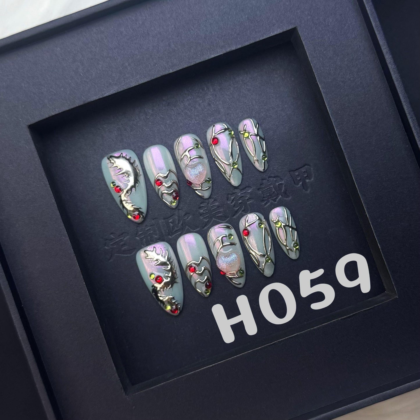 Handmade press on nail H059