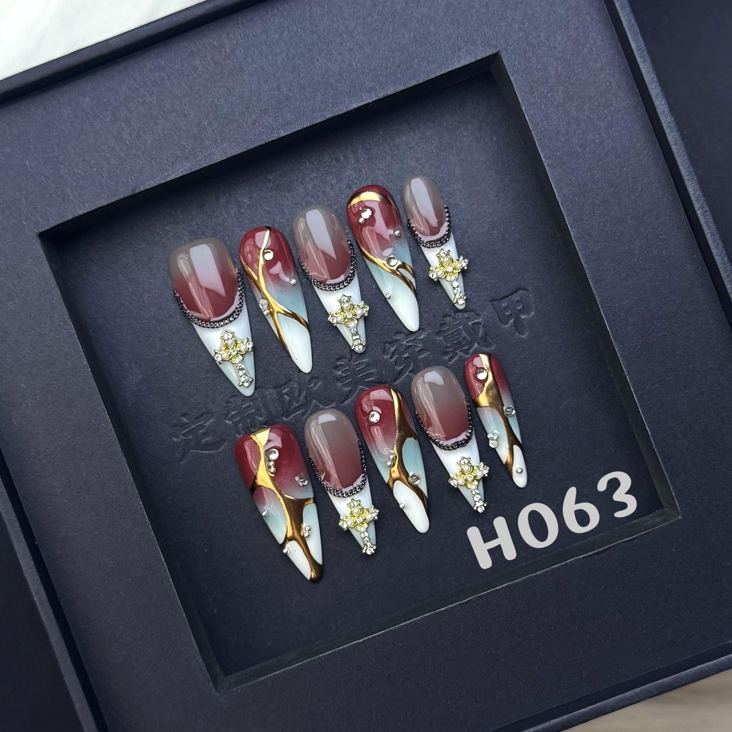 Handmade press on nail H063