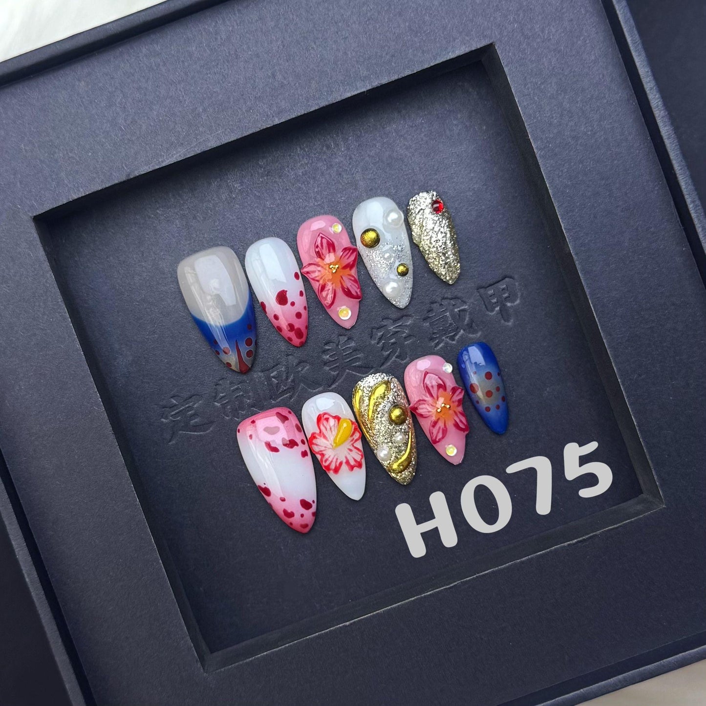 Handmade press on nail H075
