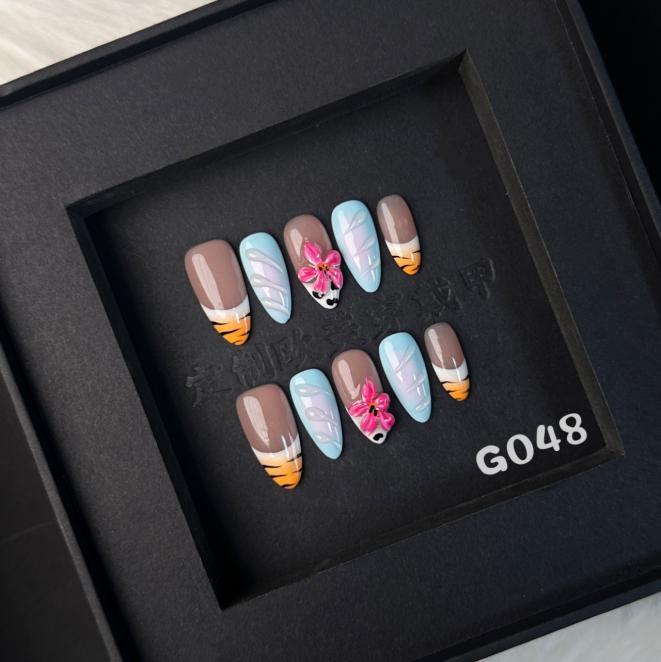 Handmade press on nail G048